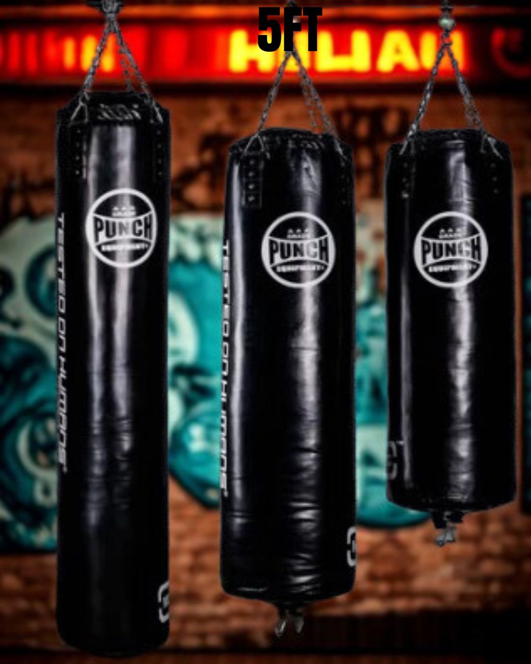 BOXING BAG - Trophy Getters® MIL SPEC®  - REFILLABLE - 5FT - BLACK